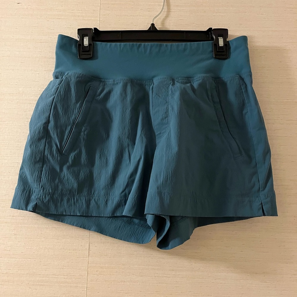 Athleta Teal-Blue Trekkie Shorts